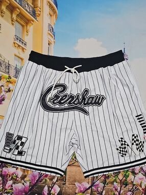 Crenshaw Nipsey Hussle White Pinstripe Shorts Size XXL New